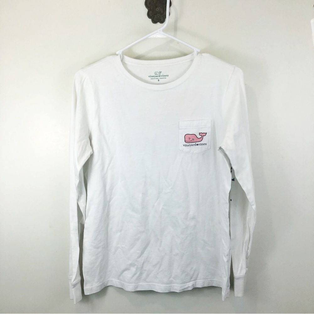 Vineyard Vines Women’s Long Sleeve White Shirt Kiss Me I’m Irish Size Small
